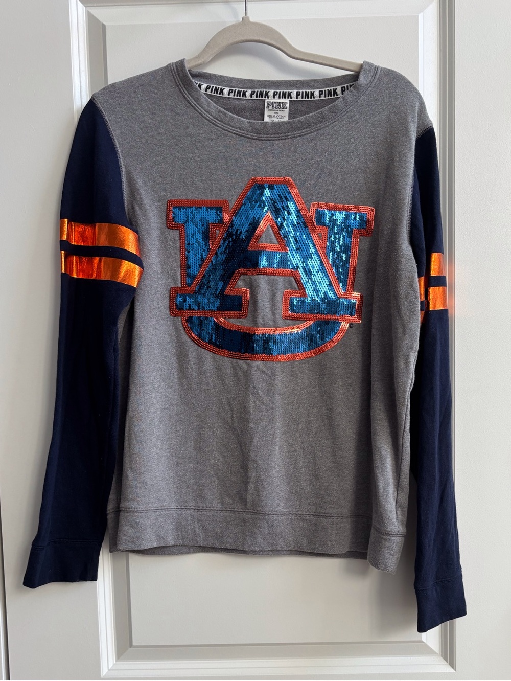 PINK Victoria's Secret Retired Collegiate Collection Auburn Long Sleeve Tee